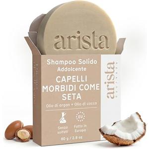 Arista ayurveda Arista Shampoo Solido per Capelli Normali - Shikakai & Olio di Argan - Senza Solfato, Silicone, Paraben e Prodotti Chimici - Vegan