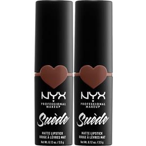 NYX Professional Makeup Rossetto Cremoso Suede Matte Tonalità 04 Free Spirit Dona Finish Vellutato e Labbra Morbide - 2 Rossetti