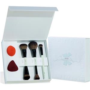 Jessup pennelli trucco, 3pz pennelli 2pz spugnetta trucco, Duo-End collezione pennelli viso pennello fondotinta polvere contorno evidenziatore fard correttore Confezione regalo T510