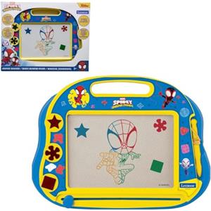 Lexibook, Spidey e i Suoi Fantastici Amici, Lavagna Magnetica Multicolore, Superficie da Disegno Riutilizzabile, Accessori Inclusi, Formato A5, Blu e Giallo, CRSP550LXB