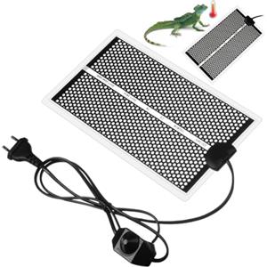 Adiwo Tappetino Riscaldante Rettili, 7 W, 15 x 28 cm, Tappetino Riscaldante per Terrario Rettili, Temperatura Regolabile, per Rettili, Tartarughe, Serpenti, Lucertole, Gecchi, Granchi Eremiti