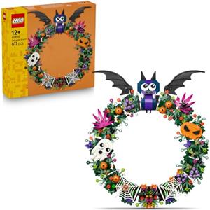 LEGO Ghirlanda di Halloween 40825 | Giochi per ragazze e ragazzi da 12 anni, addobbo con pipistrelli, zucche, fantasmi e ragnatele, idea regalo, 617 pezzi