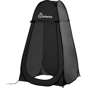 Wolfwise Tenda ad Apertura Istantanea Pop-Up, per Campeggio Spiaggia Bagno Spogliatoio Doccia Riparo Privato, WC, Toilet, Larghezza 40" (100 cm), Altezza 75" (190 cm), Nero