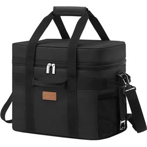 Lifewit Borsa Termica, Borsa Frigo Grande per Uomini Donne, Cooler Bag Portatile con Manici Multipli, Borsa Porta Pranzo, Lunch Bag per Picnic, Campeggio, Barbecue, Nero, 20L