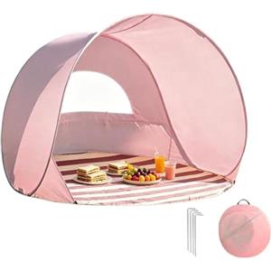 Generico Tenda Da Spiaggia Pop-up UPF 50+ 3-4 Persone Leggero E Pieghevole
