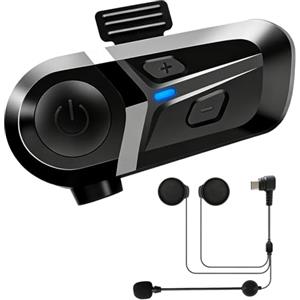 Lumoryx Cuffie per casco da moto, Bluetooth 5.3, con cancellazione del rumore, interfono per casco da moto, impermeabili IP67, vivavoce, con assistente vocale e altoparlanti HiFi da 40 mm, per musica