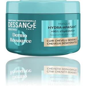 DESSANGE - Maschera per capelli Hydra-lenitivo Dermo Risorsa - Formula arricchita con alghe e niacinamide pura - lenisce e idrata - Pelle capelu sensibile e capelli disidratati - 280 ml
