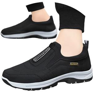 Dasongff Sneakers Sport Uomo Chic Sneakers Slip-ins Confortevole Basket Passeggiata Antiscivolo Scarpe Escursionismo Running Training Sneaker Senza Lacci Multisport Traspirante Atletico Palestra, B1 Nero, 39
