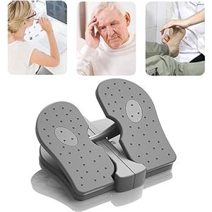 KENANLAN Mini stepper trainer per piedi, in nylon rinforzato, pieghevole, silenzioso, da mettere sotto la scrivania, per allenare le gambe (grigio freddo)
