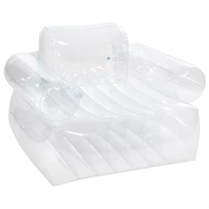 Intex 66502NP - Poltrona Gonfiabile Trasparente con Braccioli, Vinile, Trasparente, 109x107x79 cm