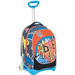 Seven TROLLEY JACK JUNIOR - SJ BOY - Blu Arancio - 28 LT SGANCIABILE e LAVABILE - Scuola e viaggio