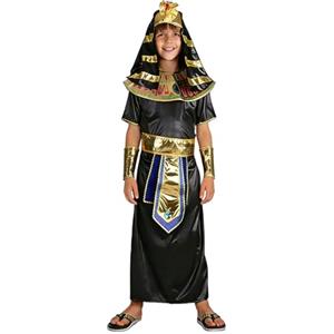 Genérico Costume da Faraone Egiziano da Uomo Principe Bambino Faraone Egizio Costume da Carnevale Abito Lungo