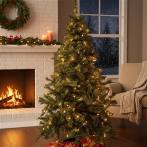 Dmora Albero di Natale 180 cm Plaine, Pino Artificiale, Albero Effetto Reale, Alberello Natalizio, Made in Italy, 130x130 h180 cm, Verde