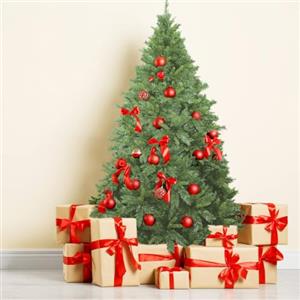 Dmora - Albero di Natale 150 cm Innsbruck, Pino artificiale, Albero effetto reale, Alberello natalizio extra folto, 114x114 h150 cm, Verde
