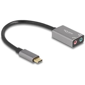 Delock Scheda audio USB-C esterna su 2x jack 3,5mm stereo/microfono