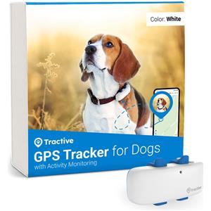 Tractive GPS DOG 4 - Localizzatore GPS per cani con monitoraggio dell'attività | ABBONAMENTO ESCL. | TRNJAWH | Blu/Bianco