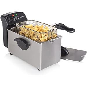 Princess Friggitrice in acciaio inox da 3 L 2000W - Tecnologia a zona fredda per olio più pulito e meno odori, riscaldamento rapido, design elegante, cestello removibile, facile da pulire