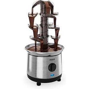 Princess Fontana di Cioccolato in Acciaio Inox, 4 Livelli, Funzione Mantieni Caldo, Pompa e Temperatura Regolabili, Per Dessert e Feste, 01.293000.01.001