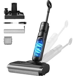 Redkey W13SE Aspirapolvere Lavapavimenti Senza Fili, 75 min Max, 23KPa Aspirapolvere Lavapavimenti, Autopulizia, Doppio Serbatoio Acqua, Avviso vocale LED, per Pavimenti Duri e Peli di Animali