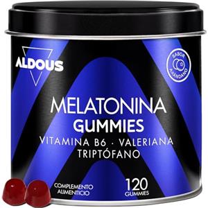 Aldous Bio Caramelle Melatonina - 120 Caramelle Gommose - Caramelle per Dormire Meglio
