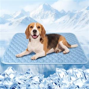 Gimars Tappetino Rinfrescante Cane con Superficie Fresca Ice-Silk, Tappetino Estivo Lavabile e Impermeabile per Cani e Gatti, Antiscivolo Pieghevole per Cuccia Divano Pavimento Auto,90×60cm
