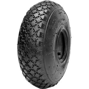 Garronda Copertone 4.10/3.50-4 2PR con Camera d'Aria (AV) per Ruota Carriola, Ø 27,5×8,5 cm, da Giardino oppure Cantiere Ø 39 cm GD-0164, Nero