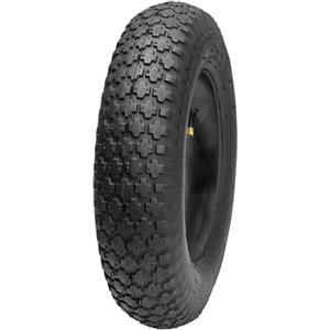 Garronda Copertone 4.80/4.00-8 2PR con Camera d'Aria (AV) per Ruota Carriola, compatibile con Ruote per Carrello, Ø 39 cm, da Giardino oppure Cantiere Ø 39 cm GD-0164, Nero