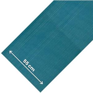 Olivo Tappeti OLIVO.shop Tappeto Cucina Antiscivolo PVC 55x250 cm ROTOLO COMFORT | Tappetino a Rotolo per Cucina, Lavello, Corsia, Cassetti, Piano Cottura, Scarpiere, Bordo Piscina, Lavabile, PETROLIO