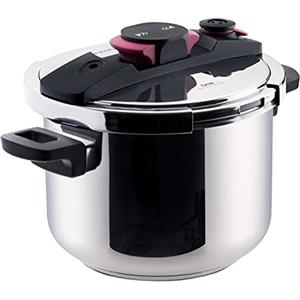 Taurus Great Moments Super 6L - Pentola a pressione super veloce, 6L, manici cool-touch, sistema di risparmio energetico, 5 sistemi di sicurezza, senza PFOA, adatto a tutti i tipi di fuoco