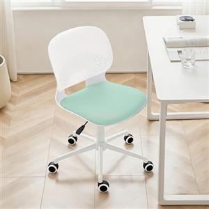 WXJHL Sedia da ufficio, sedia da scrivania per computer senza braccioli e con schienale medio, sedia da lavoro ergonomica girevole e regolabile in altezza per casa, ufficio e studio