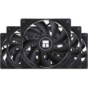 Thermalright Ventola di raffreddamento CPU TL-C12C X5, ventola nera per PC con velocità di rotazione 1550 giri/min, raffreddamento del computer da 120 mm, ventola di controllo PWM per chassis