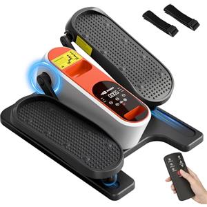 RYGEO Mini attrezzo ellittico per gambe, attrezzo elettrico per anziani, macchina ellittica sotto la scrivania, per casa e ufficio, cyclette silenziosa a 12 velocità, modalità manuale e automatica, avanti e