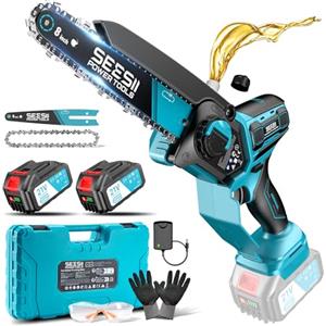 SEESII 6 & 8 Mini Motosega Elettrica da Potatura per Taglio Legno - 1000 W