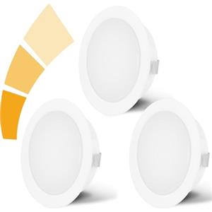 KYOTECH Faretti LED da incasso per mobili dimmerabili, 230V 4W G4 4000K 300LM, cavo di collegamento da 15 cm, faretto da incasso, in acciaio inox spazzolato, al posto delle lampade ad alogene bianco Set di 3