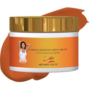 Generico Lozione Sbiancante Per Il Corpo Alla Carota, 100 G Di Idratante Riparatore Per La Pelle, Crema Schiarente Per La Pelle Con Estratto Di Carota E Olio Di Argan, Per Migliorare La Levigatezza Della