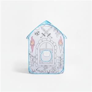 Yunmeryker 2 in 1 Casetta da Gioco e Fai-da-Te per Bambini, per Interno e Esterno | Tenda da Gioco e Colorare Fai da Te per Bambini, Poliestere Impermeabile, Supportata Acciaio e Legno