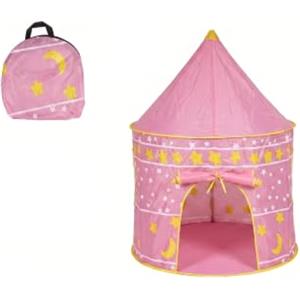 Lemag srl Lemag Tenda Gioco per Bambini 105x105x135 cm - Casetta Tenda da Interno ed Esterno per Cameretta e Giardino - Gioco Immaginativo Pieghevole - Disponibile in Rosa e Blu