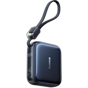 Baseus AC22 Mini Powerbank 10000mAh, PD 45W Power Bank Portatile con Cavo USB-C integrato, Batteria Esterna Ricarica Rapida per iPhone 17/16/15, Samsung S26/S25 Ultra, iPad, Pixel 10/9