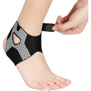 Beugo 1 Pcs Cavigliera Sportiva, tutore caviglia regolabile, Cavigliera Ortopedica per Donna/Uomo per Corsa, Calcio, Fitness, Nero (Modello 3065, L)