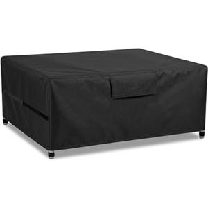 AWNIC Copertura Tavolo Esterno Impermeabile, Resistente ai Raggi UV Resistente allo Strappo Copertura per Mobili da Giardino, Telo Oxford Telo Copri Tavolo Esterno 130x130x75cm
