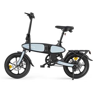 dyu Bicicletta Elettrica Portatile DYU C2 48V 7.5AH con Batteria Rimovibile, Bici Elettrica da 16 Pollici per il Pendolarismo Urbano