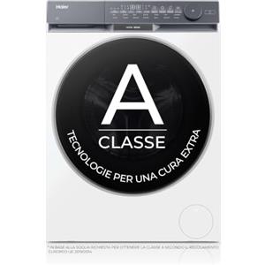 Haier X Serie 9 Asciugatrice 9 Kg a Pompa di Calore, Libera Installazione, Classe A, Twin Turbo, Ultra Sense 3D Tech, Wi-Fi e App hOn, Filtro 3in1, I-Refresh, 84.5x59.5x68 cm, Bianca - HD90-AQ387U1-IT