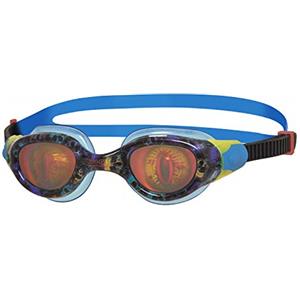 Zoggs Unisex-Youth Sea Demon Junior Occhialini da Nuoto, 6-14 Anni, Nero/Blu/Ologramma