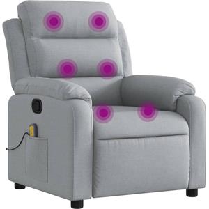 vidaXL Sedia da massaggio in tessuto grigio chiaro