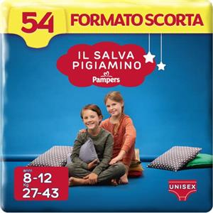 Pampers Il Salva Pigiamino 8-12 anni, Taglia L/XL (27-43 kg), 54 Pannolini