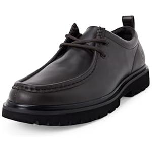 Calvin Klein Uomo Scarpa da Barca Hybrid Apron Laceup Elegante, Marrone (Dark Brown/Black), 40