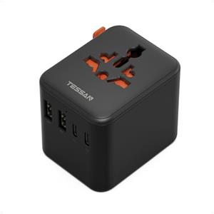 TESSAN Adattatore Universale da Viaggio con 2 USB C e 2 USB A, 20W Max
