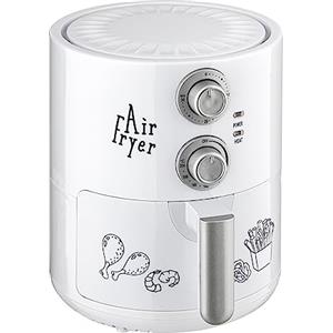 Baroni Home Friggitrice ad Aria Calda Senza Olio con Cestello Antiaderente, Air Fryer con Termostato Regolabile fino a 200°, Capacità 3,5 Lt, 1400 Watt, 30X24X24 cm