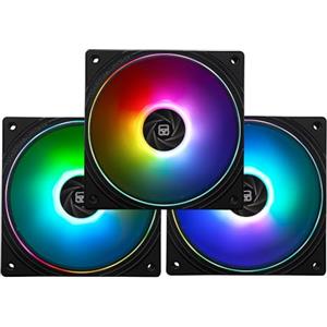 Thermalright TL-S12-S X3 CPU Fan 120mm ARGB Case Cooler Fan viene fornito con ARGB Effetto di illuminazione, PC PWM Silenzioso Computer Fan con 1500RPM Velocità, CPU Cooler Fan Nero (TL-S12-S X3)
