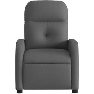 ZIRLANLV Poltrona Massaggiante Elettrica, Poltrona Relax con Funzione Reclinabile/Reclinabile/TV, Sedia Imbottita, Schienale Regolabile per Soggiorno, Tessuto Marrone Scuro (Grigio scuro #24)
